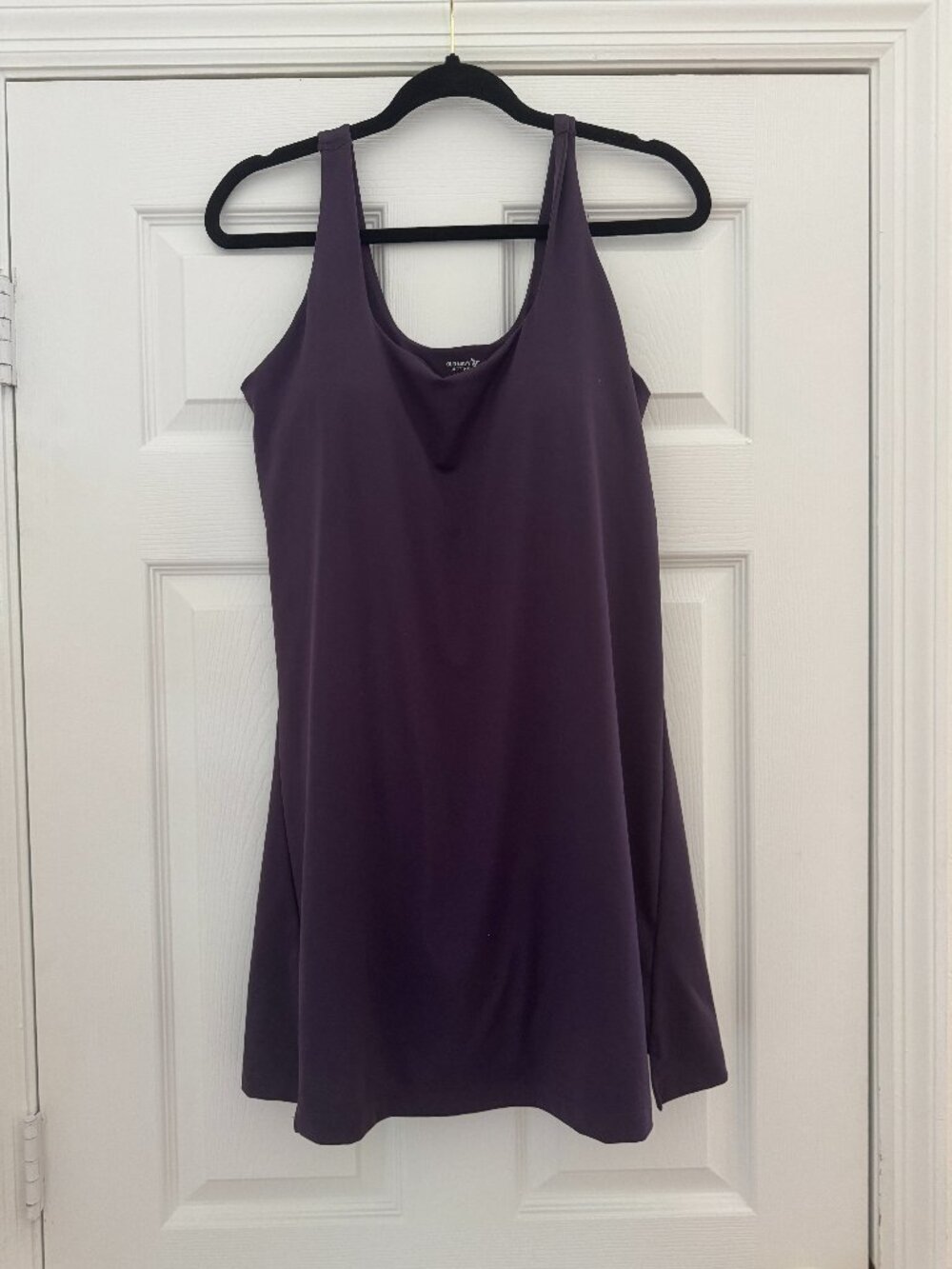 Old Navy PowerSoft Square-Neck Athletic Dress in Purple Large Petite